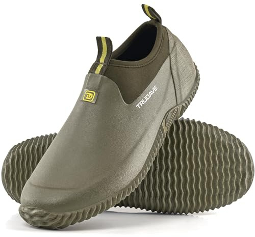 Trudave Garden Shoes for Men & Women, Waterproof Rubber Shoes with 3.5mm Neoprene, Womens Rain Boots for Gardening,Size 6-13