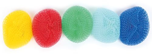 50 Stück Hygoclean Topfreiniger | Kunststoff, farblich sortiert, H: 2,5cm, Ø: 8cm, Topfreiniger, Scourer,Washing Sponge