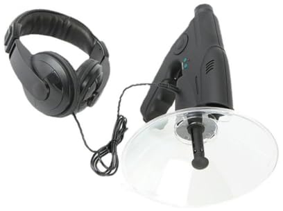 Zambuph Micrófono direccional Ligero y portátil para monitoreo de Audio Remoto, micrófono Monocular parabólico ABS