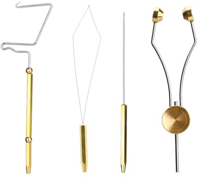 Uitndvyte Set di attrezzi per la legatura della mosca, infila bobina portatile, annodatore da pesca per legatura precisa dell'amo e uso esterno, facile da usare