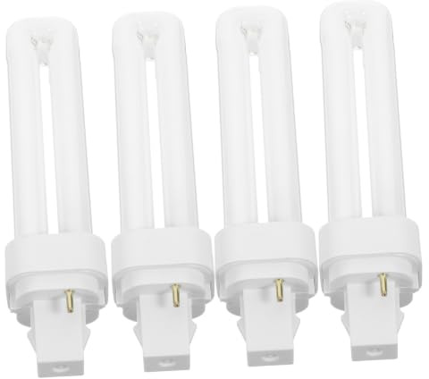 GRADENEVE 4 Piezas Bombilla G24d-3 Fluorescente de Doble Tubo 13w Enchufe de 2 Pines, y Brillante para Lámparas de Techo en Baño y Oficina