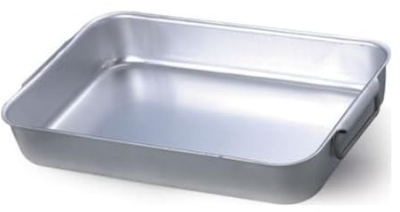 Pentole Agnelli, ALMA15060, Rostiera Teglia Pesante, Alluminio, Argento