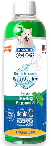 Nylabone Advanced Oral Care Pet Dental Water Additive, Liquid Tartar Remover & Breath Freshener for Dogs, Dog Teeth-Cleaning, Peppermint Flavor, 16 oz.