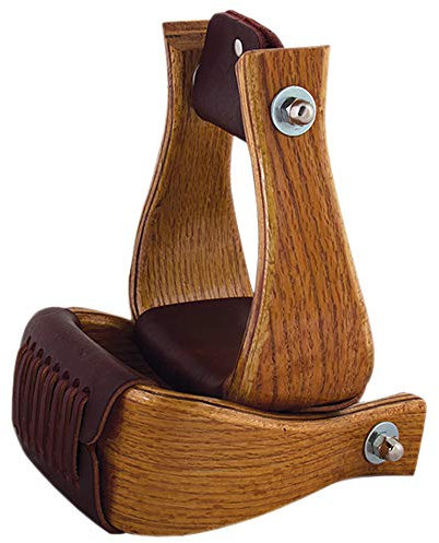 hilason New 7,6 cm Eiche Holz Glocke Pferd Sattel Steigbügel