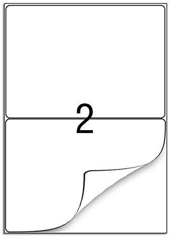 210 x 148 mm, 100 Hojas, Etiquetas autoadhesivas de envío A4, Etiquetas Adhesivas de A4 para Impresoras de Inyección de Tinta y Láser, Etiqueta Adhesiva Blanca Pegatina, 2 etiquetas por hoja