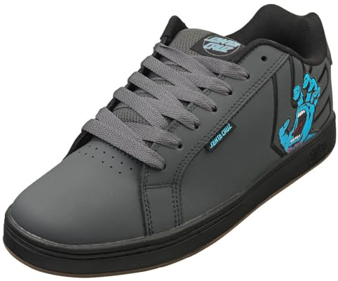 Etnies Fader X Santa Cruz Scream Chaussures de skate à main pour homme, gris foncé/noir, 42 EU