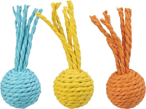 Trixie Set di palline sonaglio, carta corda, ø 4 x 11 cm
