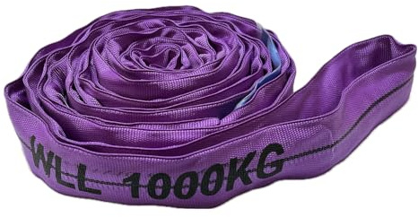 Lifting Round Sling Polyester Endless Lifting Strop 1 Ton - 5 Ton Various Length (1 Tonne, 2 Metre EWL (4M Circ))