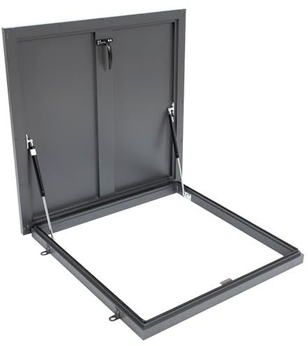 29.5 L X 29.5 W Commercial Roof Hatch, Galvanized Powder Coated Steel Roof Access Hatch,Roof Steel Security Door for Maintenance Roof,Emergency Access Lid,Wellhead Lid,Cellar Cover