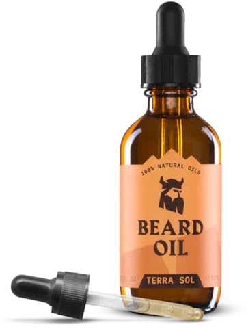 Striking Viking Balsamo per barba da uomo, Beard Balm – Balsamo per barba Leave-in con burro di karitè, tea tree, argan e olio di jojoba (60 ml (Pack of 1), Terra Sol)