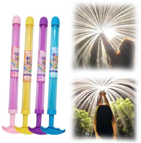 Feuerwerk Wasserpistole, 4 Stück Wasserpistole Feuerwerk Wasserspielzeug für Kinder, Wasserfeuerwerk Firework Wasserspritze Wasserspritzpistolen Kinder Pool Strand Spielzeug für Strandpool Pool Party