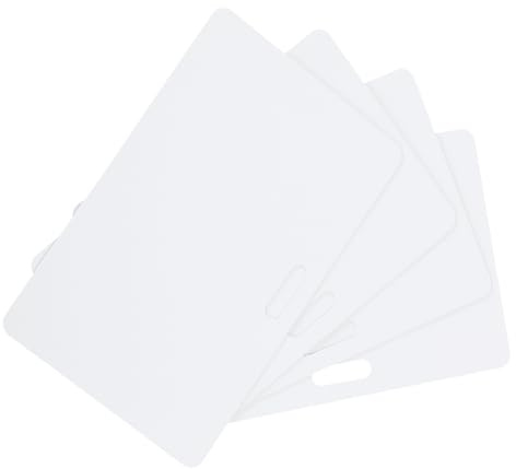 QUARKZMAN Paquete de 30 tarjetas de PVC en blanco de 15 milésimas de pulgada, tarjetas de crédito de plástico con perforadora horizontal para gráficos blancos