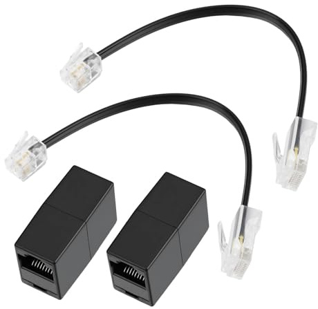 AS Axis Spindleon Cable Adaptador Conversor RJ45 (8P8C) Hembra A RJ11 (6P4C) Macho para Conectar Teléfonos Analógicos Mediante Cable Ethernet.
