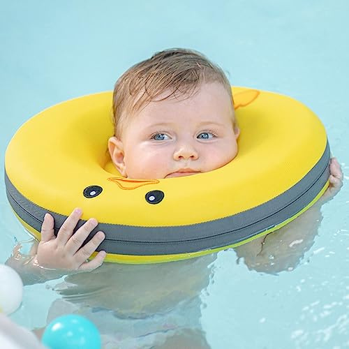 Non Inflatable Baby Pool Float Infant Swim Newborn Pool Floats Loop Soft Waterproof Swim Ring for Babies Adjustable or Suitable for 2-18 Months,Baby Swimming Floatie[Toddler Pool Float] (c)