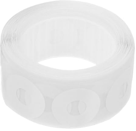TOYANDONA Étiquettes de Réparation pour Trous de Reliure en Pvc Blanc, Autocollants Résistants pour Renforcer et Protéger Anneaux, Rouleau de 250 Pièces pour Bureau