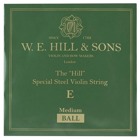 Hidersine 4410MB HILL Violin E-string Medium Gold with ball end