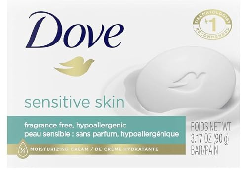Dove Bar Soap for Sensitive Skin 3.15 oz (Pack of 4) by Dove