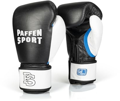 Paffen Sport Gel boxningshandskar för träning; svart/vit/aqua; 10 UZ