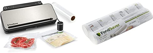 FoodSaver Mehrzweck-Vakuumiersystem VS3190X für Lebensmittel | Vakuumiergerät für Lebensmittel | 3 Vakuumrollen, 4 Vakuumbeuteln & 4 Vakuum-Verschlussbeuteln