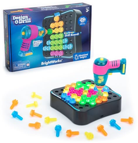 Learning Resources Design & Drill Brightworks STEM Learning Toy Drill, 53-Piece, Age 3+
