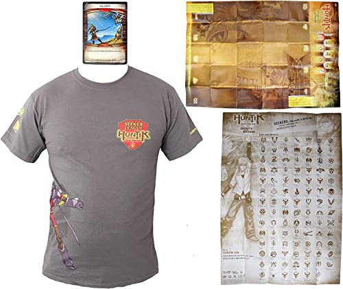 Toptoys2u Bargain Bundles Huntik Secrets & Seekers Seeker League Collection Set - 33 Kartendeck, Spielmatte, Checkliste, großes T-Shirt