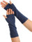 Prettystern Damen mid-lange Kaschmir-Wolle Pulswärmer Arm-Stulpen fingerlose Ripp gestrickt Handschuhe Dunkelblau