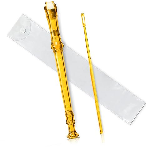 Flerfärgad 8-håls Lång Flöjtinstrument För Nybörjare Musikalisk Sopran-plastblockflöjt nybörjare sopran blockflöjt (Color : Orange)