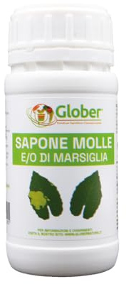 GLOBER Sapone Molle Potassico per Piante - Concentrato 250ml - Made in Italy 100% Vegetale - Corroborante lava la melata degli insetti, contro afidi e fumaggine