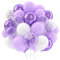 Palloncini Viola Lilla Bianchi, 52 Pezzi 12 Pollici Palloncini Pastello Lilla Palloncini Metallizzati, Elio Palloncini Compleanno Matrimonio Anniversario Baby Shower Feste Decorazioni