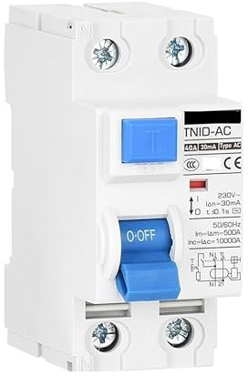 SAYTAK Disjoncteur,Interrupteur Différentiel Disjoncteur électromagnétique de Type RCCB AC 2P Protecteur de Pile de Charge Protection Contre Les fuites 63A 40A 16A(2P 40A 30MA)