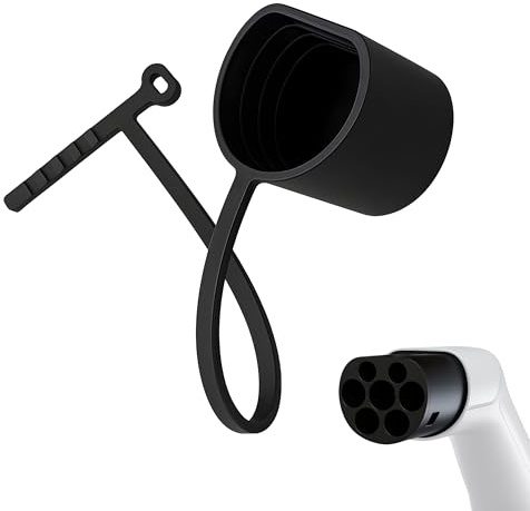EVify Funda protectora para cable de carga tipo 2 del lado de la estación - Protección contra el polvo y daños - Universalmente compatible - Funda protectora para conector EV tipo 2 - Cubierta para