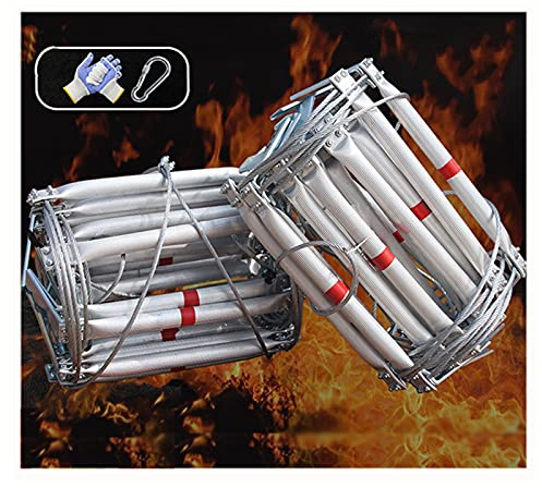 KHLMSRXJ Escaleras de Emergencia, escaleras contra Incendios, Escalera de Escape de Incendios de aleación de Aluminio, Escalera de Seguridad de Cuerda para Trabajos a Gran Altura, rápida de