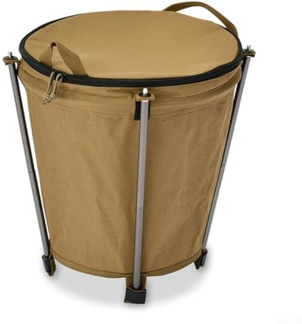 Portable 20L Collapsible Outdoor Trash Bin for Camping, BBQ & Picnic Use – Foldable, Waterproof PVC-Lined, 600D Oxford Fabric, Easy Cleanup