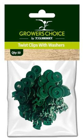 Tildenet Twist Clips with Washers, Green
