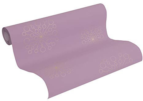 A.S. Création Vliestapete Scandinavian 2 Tapete floral 10,05 m x 0,53 m lila metallic Made in Germany 367842 36784-2