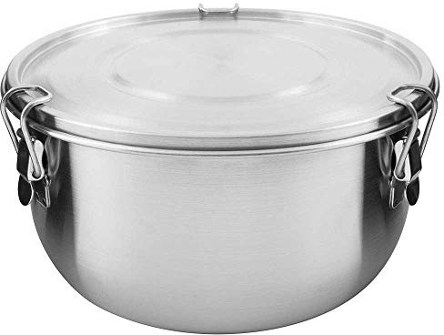 Tatonka Edelstahldose Foodcontainer 1,5 L - Essensbehälter mit Deckel, Clip-Verschlüssen und 1500 ml Volumen - unzerbrechlich, schadstofffrei, spülmaschinenfest