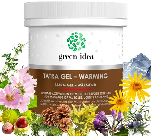 TATRA GEL RISCALDANTE - Gel da allenamento a base di erbe - Unguento riscaldante per dolori articolari e muscolari - Gel antidolorifico muscolare - Gel da massaggio per dolori ai piedi 250 ML
