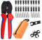 QeeHeng Solar Crimping Tool Solar connectors Kit, with 10 Pair Solar Connector +2 Spanner Wrench, Crimper Tools for 2.5/4/6mm² (14/12/10AWG) Solar Panel PV Cables