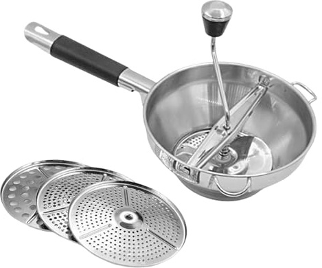 Potatisstöt - Potatispress för Potatismos | Manuell Press med 3 Utbytbara Skivor för Vitlök Frukt Avokado
