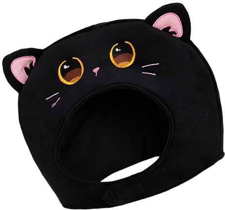 Cappello da gatto – Simpatico cappello a forma di animale, per bambini e cosplay, copricapo in morbido peluche, cappello divertente per feste e feste, decorazione per ragazze e ragazzi, Halloween o