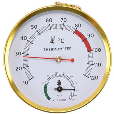WANGCL Bastutermometer hygrometer 2-i-1-funktion särskilt exakt bastutermometer med härdat glas