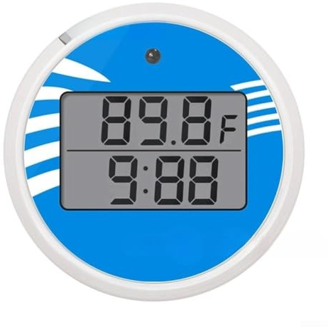 PureBowlic digital is badtermometer med timer flytande vattentät IPX6 temperaturmätare HD-display för kall dopp och kryoterapi -20°C till 70°C räckvidd vit