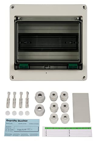 REV Kleinverteiler, Verteilerkasten 1-reihig 8TE, 400V, 110x182x180mm, grau