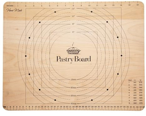 Home Made Tabla de Medidas de Repostería, Madera de Haya, 45 x 35 cm