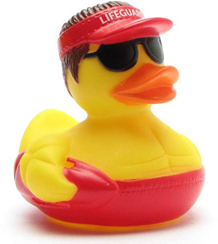 Duckshop, paperella da bagno con paperella di salvataggio, lunghezza 8,5 cm