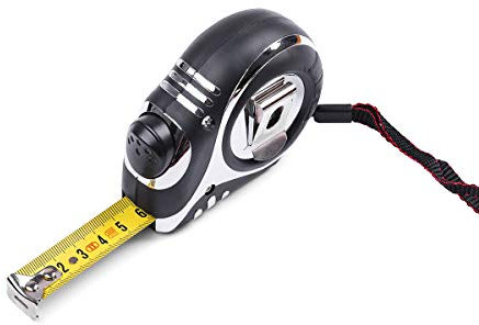 HARDY WORKING TOOLS metre ruban, mètres à rubans larges 25mm, Désir 7,5m, boucle de ceinture, système d'enroulement, crochet d'extrémité mobile, A0700-452507