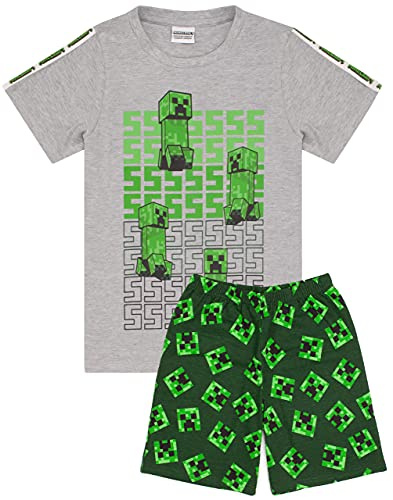 Minecraft Pyjamas Boys 4 Options de Design Enfants Top Shorts Gamer PJS