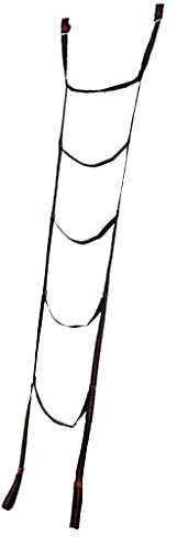 Sharplace 5 Stufige Starke Gurtleiter Kletterseilleiter, Schwarz, 210cm