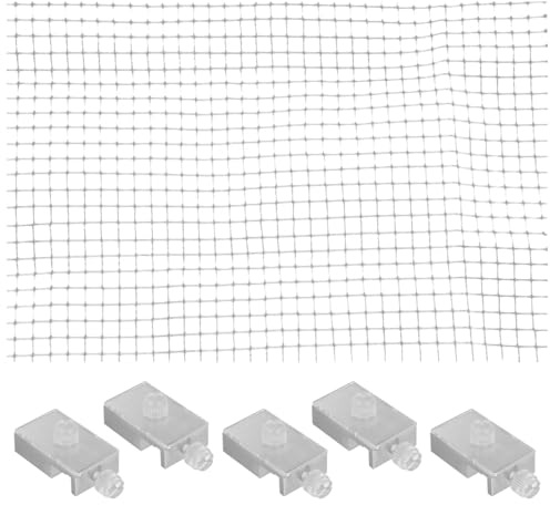 TEHAUX Couvercle D'Aquarium Filet Anti-Saut Transparent, Filet De Protection Ajustable Et DéCoupable, Accessoire Pratique pour Aquarium, EmpêChe Les Poissons De Sauter Et ProtèGe Contre Les Chats
