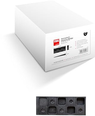TOX Montagekeile Distance Wedge aus Kunststoff (PP), schwarz, vielseitig anwendbar, rutschfeste Ausrichtung, witterungsbeständig, 80x30x10 mm, 1 Karton, 50 Stk., 0651001051
